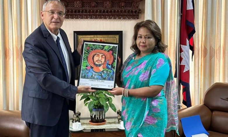 Daryl Goder Israeli Ambassador Goder pays courtesy call on Minister Dr Deuba ...