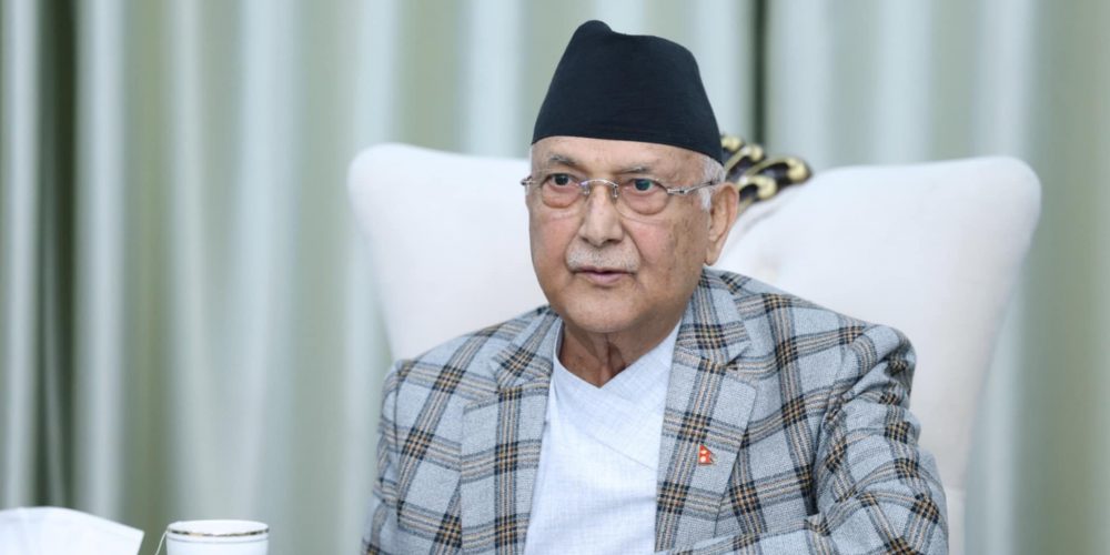 Prime Minister Oli during rescue operations